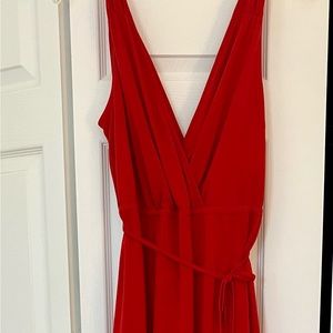 Red maxi dress